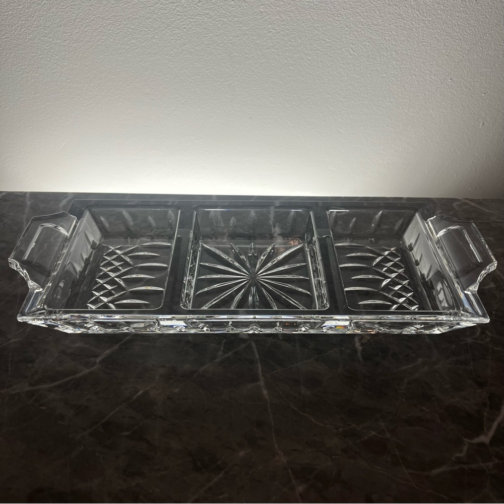 Waterford Crystal Lismore Three Compartment Tray